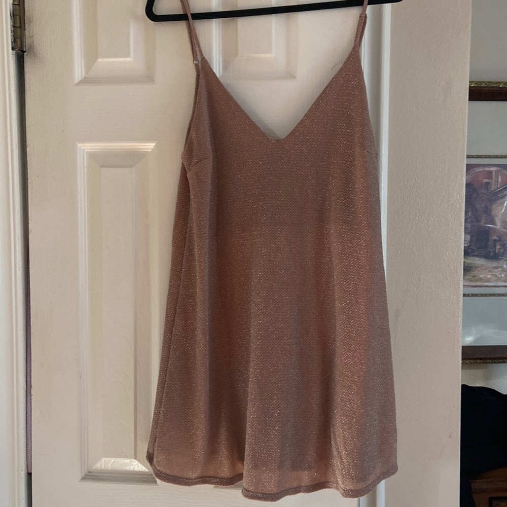 Shiny slinky dress. So classy.